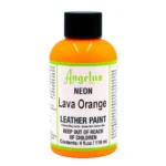 Angelus Leather Paint Lava Orange Neon - Image 2