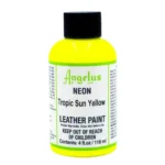 Angelus Leather Paint Tropic Sun Yellow Neon - Image 4